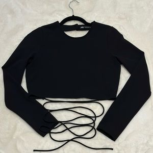 ZARA Long sleeve Open Back with Tie